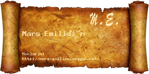 Mars Emilián névjegykártya
